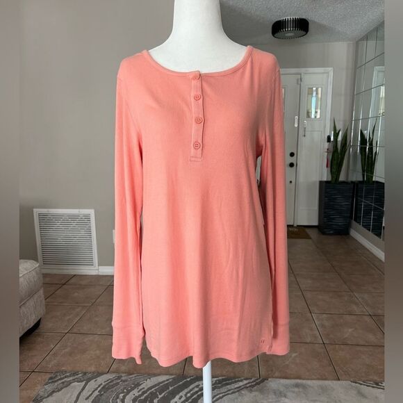 Tommy John Lounge Downtime Henley Shirt Dress Size Large Soft - Picture 1 of 11